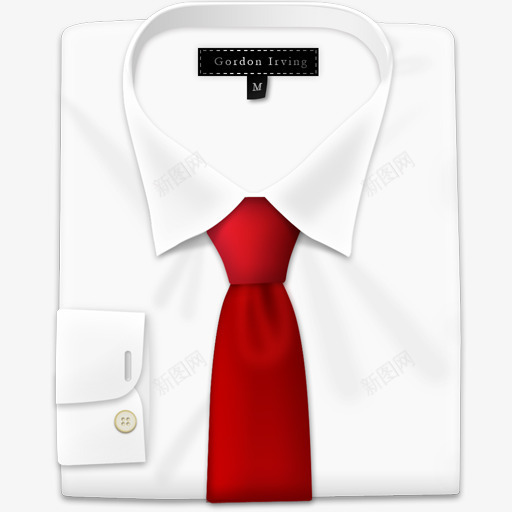 白衬衫红领带图标png_新图网 https://ixintu.com 图标 白衬衫 领带