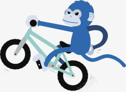 车技酷猴子骑单车高清图片
