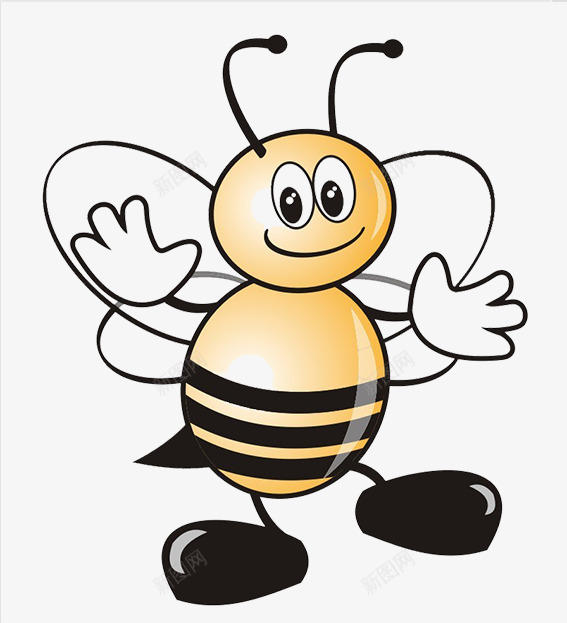 卡通小蜜蜂png免抠素材_新图网 https://ixintu.com 动物 卡通 图案 小蜜蜂