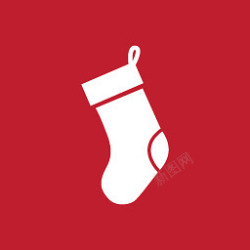 多彩袜子圣诞长筒袜图标高清图片