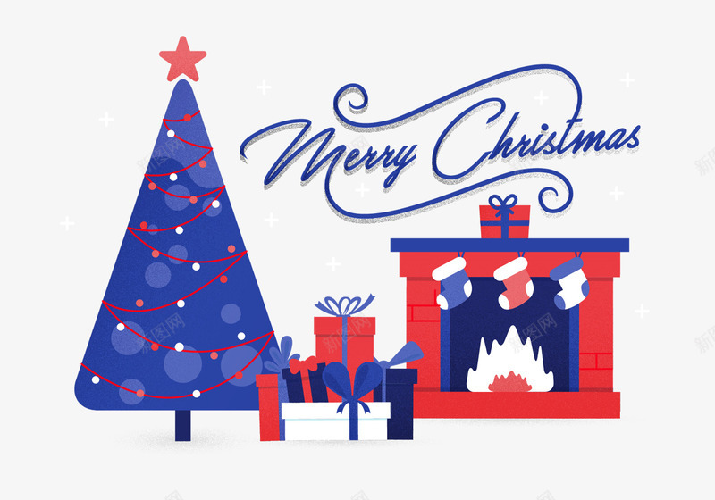 圣诞节装饰元素png免抠素材_新图网 https://ixintu.com christma merry 圣诞树 圣诞礼物 火炉 袜子