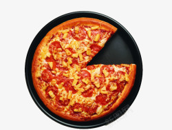 盘子里的小吃西红柿披萨高清图片