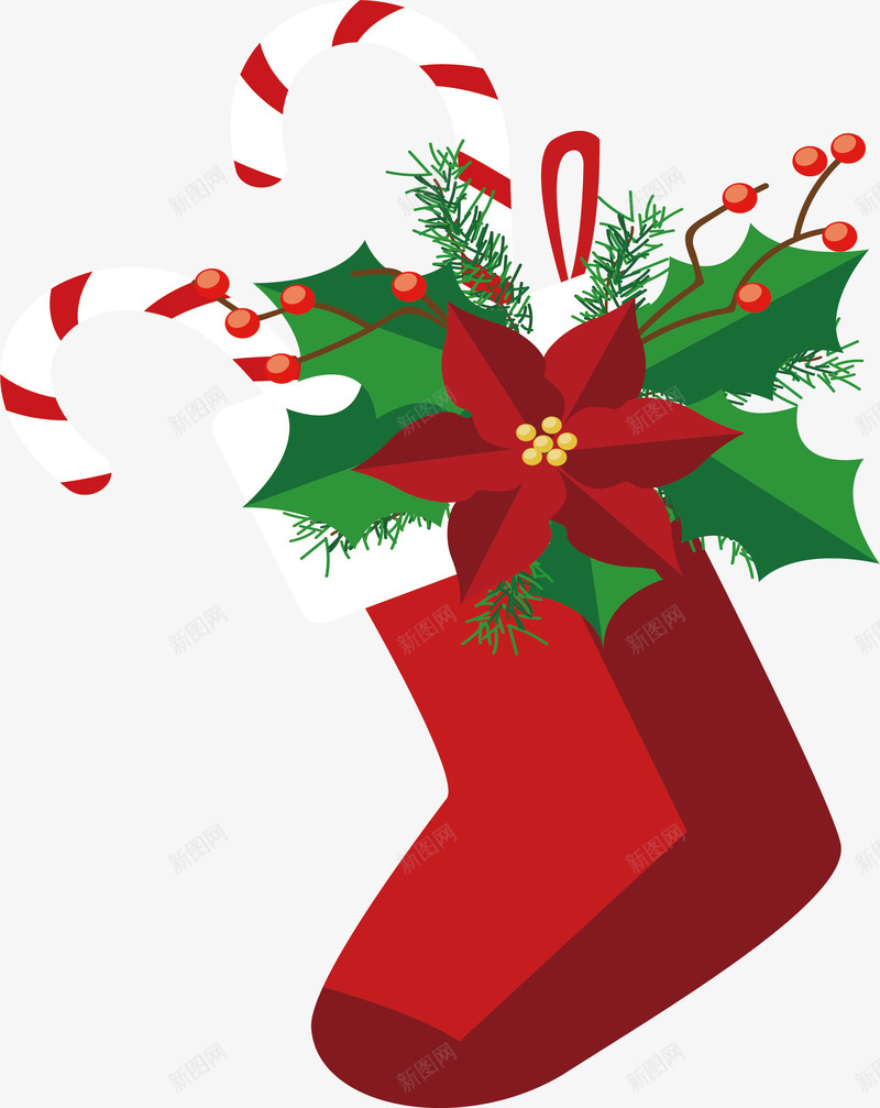 圣诞节红色圣诞礼物袜子png免抠素材_新图网 https://ixintu.com 圣诞礼物 圣诞节 圣诞袜 矢量png 礼物袜子 红色圣诞袜