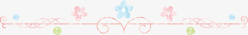 水彩花朵边框png免抠素材_新图网 https://ixintu.com 分割线 创意 卡通手绘 植物 水彩 玫红色 花朵