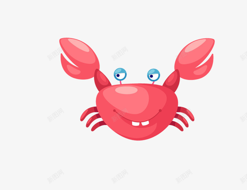 彩绘螃蟹png免抠素材_新图网 https://ixintu.com 可爱 彩绘螃蟹 蟹钳
