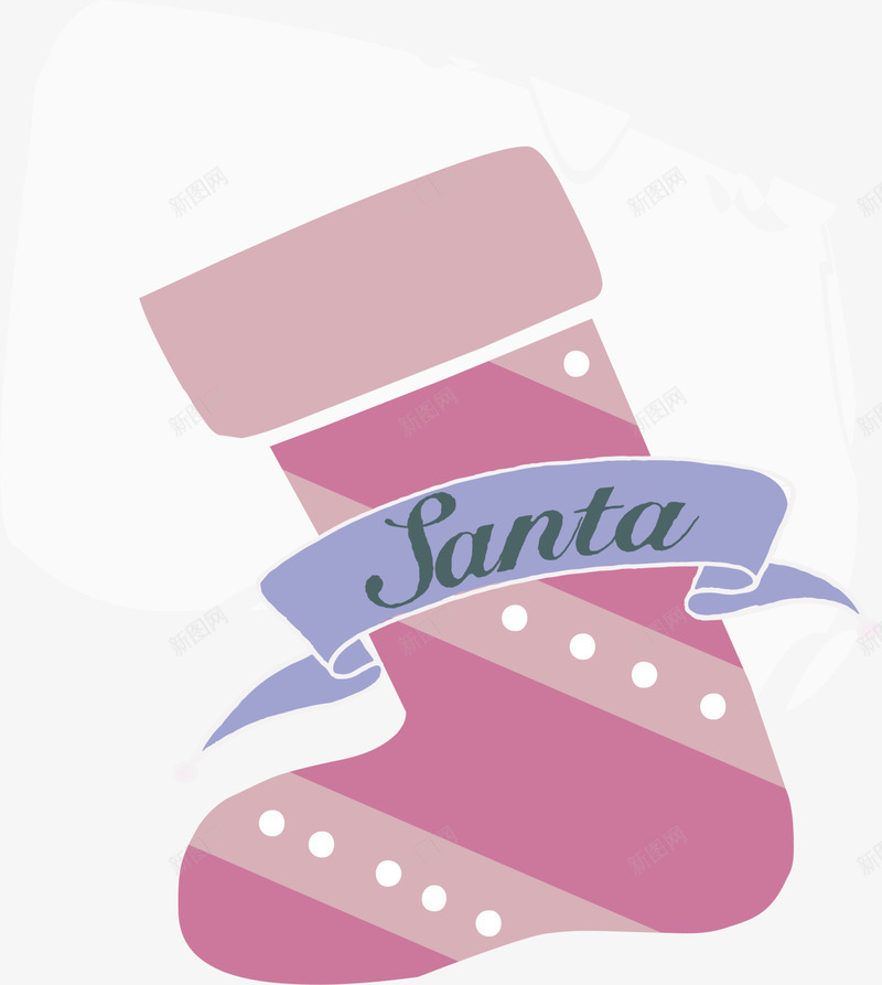 紫色卡通圣诞袜png免抠素材_新图网 https://ixintu.com 冬天 冬季 圣诞节 紫色圣诞袜 节日袜子 袜子