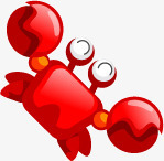 卡通螃蟹装饰图案png免抠素材_新图网 https://ixintu.com 卡通 可爱 螃蟹 装饰
