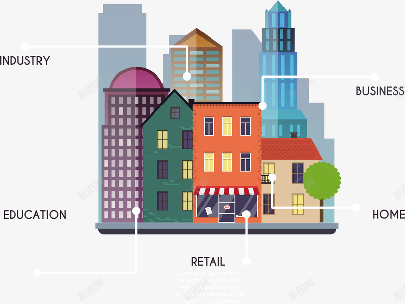彩色房屋建筑分支矢量图eps免抠素材_新图网 https://ixintu.com 彩色 彩色高楼 房屋 房屋建筑 矢量房屋 矢量高楼 矢量图