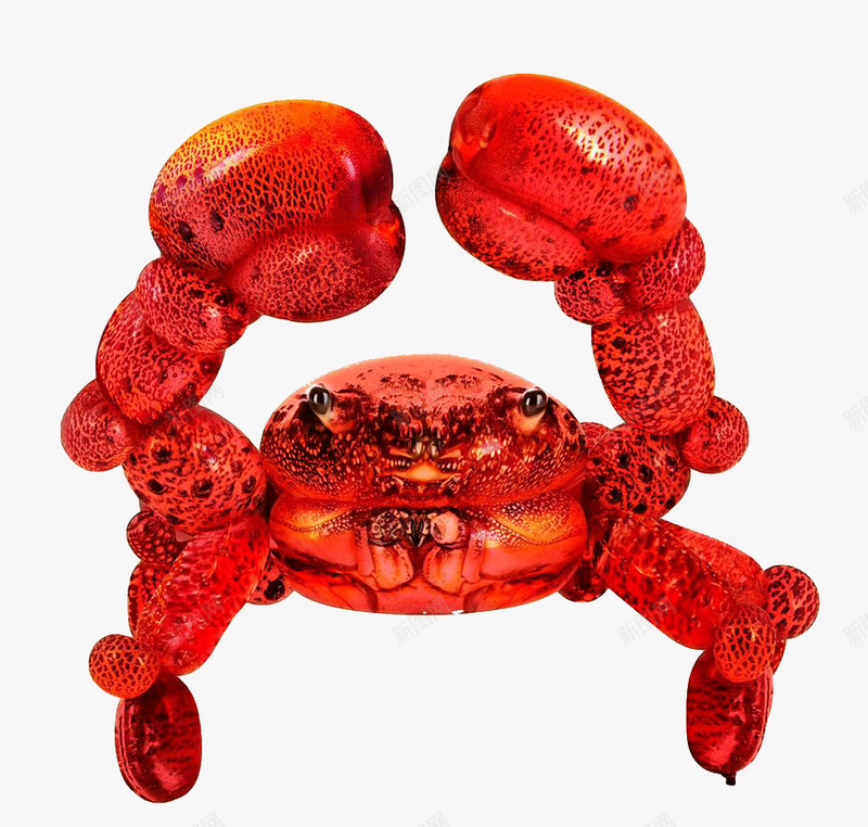 气球螃蟹png免抠素材_新图网 https://ixintu.com 创意 气球 红色 红蟹 螃蟹