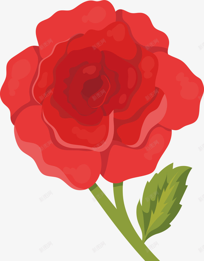 水彩玫瑰花朵矢量图ai免抠素材_新图网 https://ixintu.com 卡通 玫瑰 玫瑰花朵 红色 花朵设计 装饰 矢量图