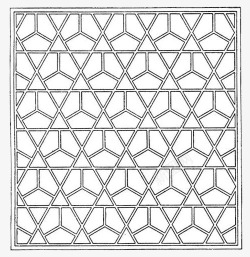 中式六边形方框图案素材