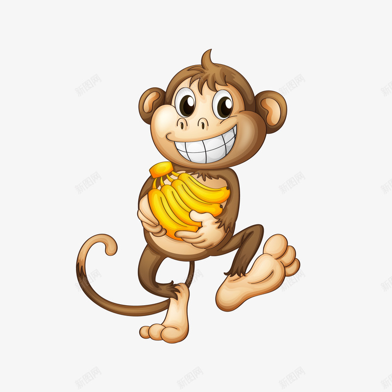 卡通可爱猴子矢量图eps免抠素材_新图网 https://ixintu.com 卡通 卡通动物 卡通可爱 可爱动物 可爱的动物 猴子 矢量图
