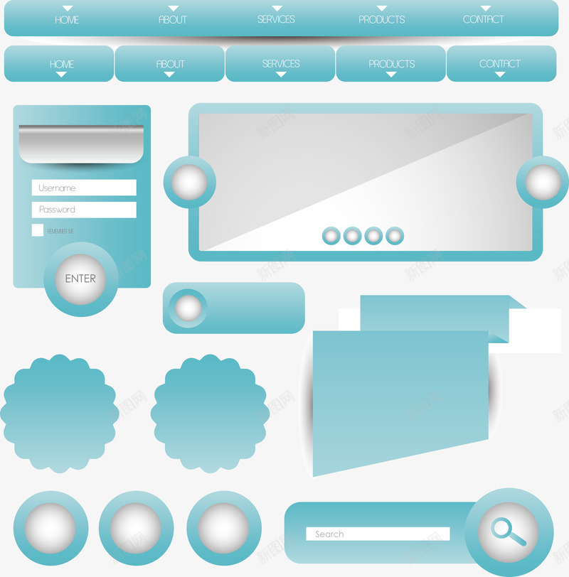 界面矢量图eps免抠素材_新图网 https://ixintu.com 搜索框 界面设计 输入框 矢量图