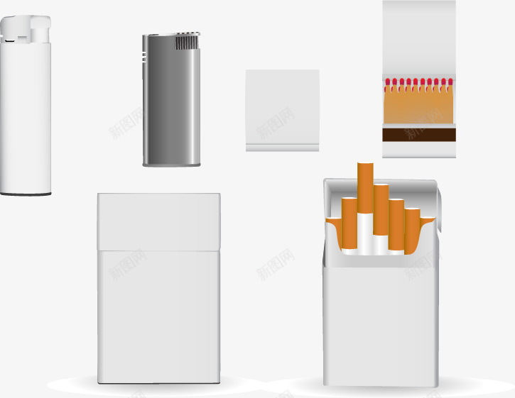 生活png免抠素材_新图网 https://ixintu.com 包装 打火机 立体 设计 逼真 销售 香烟