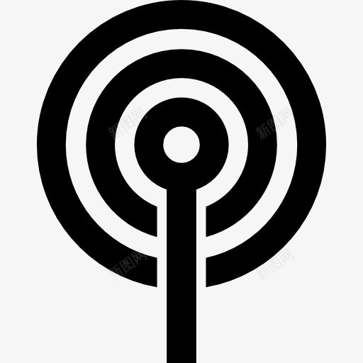 播客的象征图标png_新图网 https://ixintu.com 信号 同心 塔 播客 杆 标志 界 界面 符号 超图标