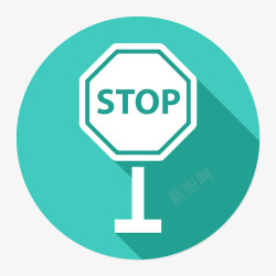 智能交通禁止停车绿色智能交通标签高清图片