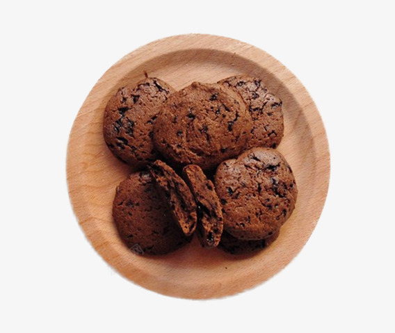 巧克力饼干片png免抠素材_新图网 https://ixintu.com 健康食品 点心 点心图片 盘子中的巧克力图片 纯手工制作巧克力饼干 美味的巧克力图片