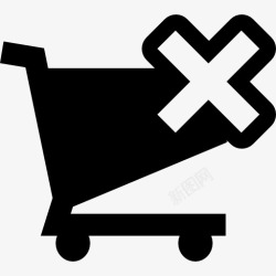 十字架象征取消购物车电子商务接口符号图标高清图片