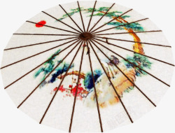 花纸伞手绘花纸伞古代装饰高清图片