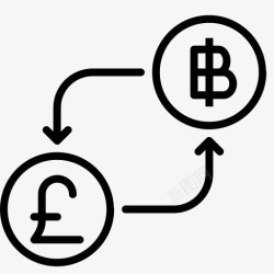 UK比特币转换货币钱英镑以英国转换图标高清图片
