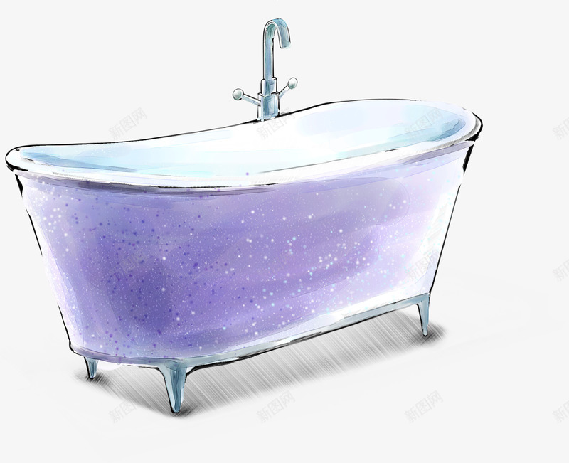 水彩浴缸室内海报png免抠素材_新图网 https://ixintu.com 室内 水彩 浴缸 海报
