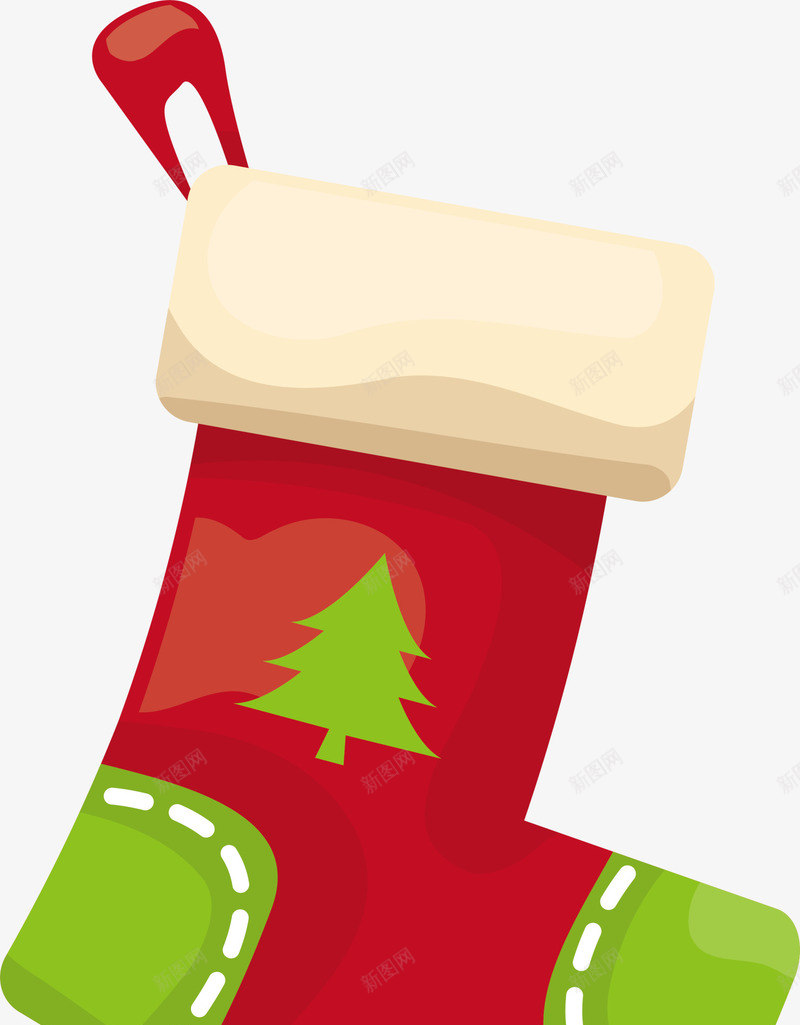 红色圣诞树袜子png免抠素材_新图网 https://ixintu.com 圣诞树图案 圣诞节 圣诞袜 清新图案 红色袜子 节日袜子