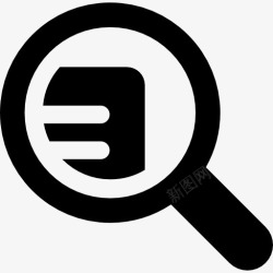 搜索文档矢量素材搜索文档中的放大镜图标高清图片