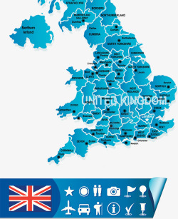 生活指南英格兰板块地图高清图片