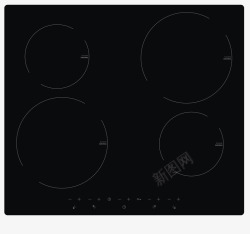 黑色炉电磁灶烤盘汤锅高清图片