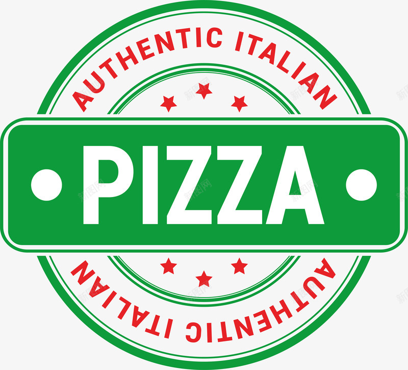 绿色披萨矢量图图标ai_新图网 https://ixintu.com 健康 披萨 披萨logo 绿色 美食logo 食物 矢量图