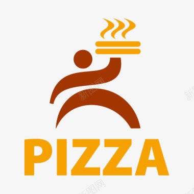 披萨人物LOGO标志图标图标