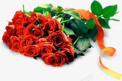 红色玫瑰花束装饰图案素材