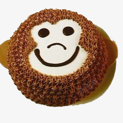 猴子蛋糕素材