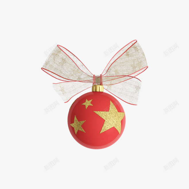 圣诞实物装饰圣诞小球红色单个psd免抠素材_新图网 https://ixintu.com 圣诞 实物 红色小球 节日 装饰