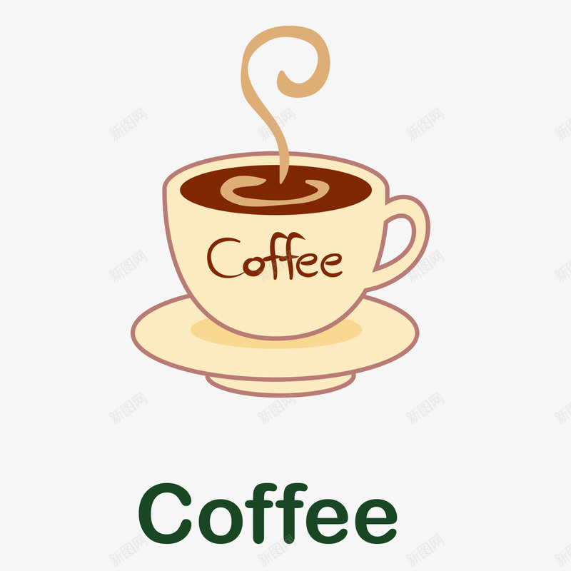 手绘咖啡奶茶png免抠素材_新图网 https://ixintu.com 咖啡 咖啡奶茶 奶茶 饮料