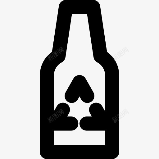 回收瓶图标png_新图网 https://ixintu.com 喝酒 循环 生态