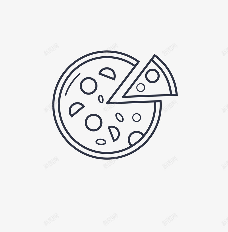 手绘披萨png免抠素材_新图网 https://ixintu.com 手绘画 披萨 矢量装饰 装饰 食物