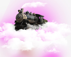 云端上的列车素材
