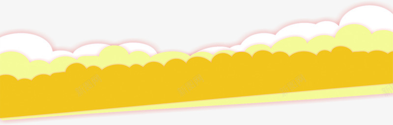 黄色卡通装饰风光云朵png免抠素材_新图网 https://ixintu.com 云朵 卡通 装饰 风光 黄色