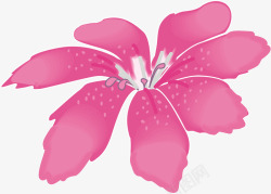 粉色优雅卡通花朵素材