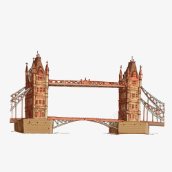 英国大桥建筑矢量图素材