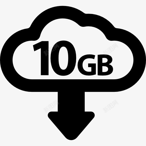 10GB的图标png_新图网 https://ixintu.com 10gb 下载 云 互联网 界面下 箭头