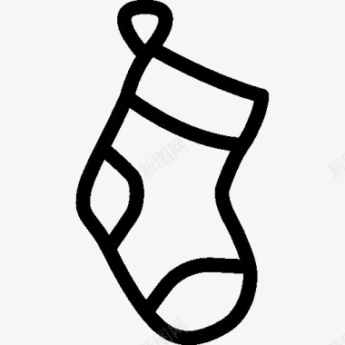 节日圣诞袜子图标图标