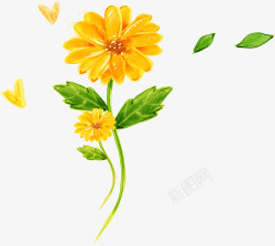 花朵创意手绘公益植物素材