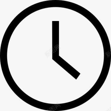 时钟圆形轮廓图标图标