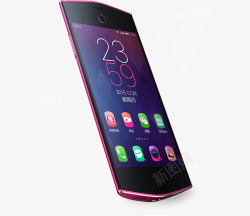 紫色超薄智能手机素材
