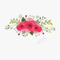 玫瑰花平面图素材