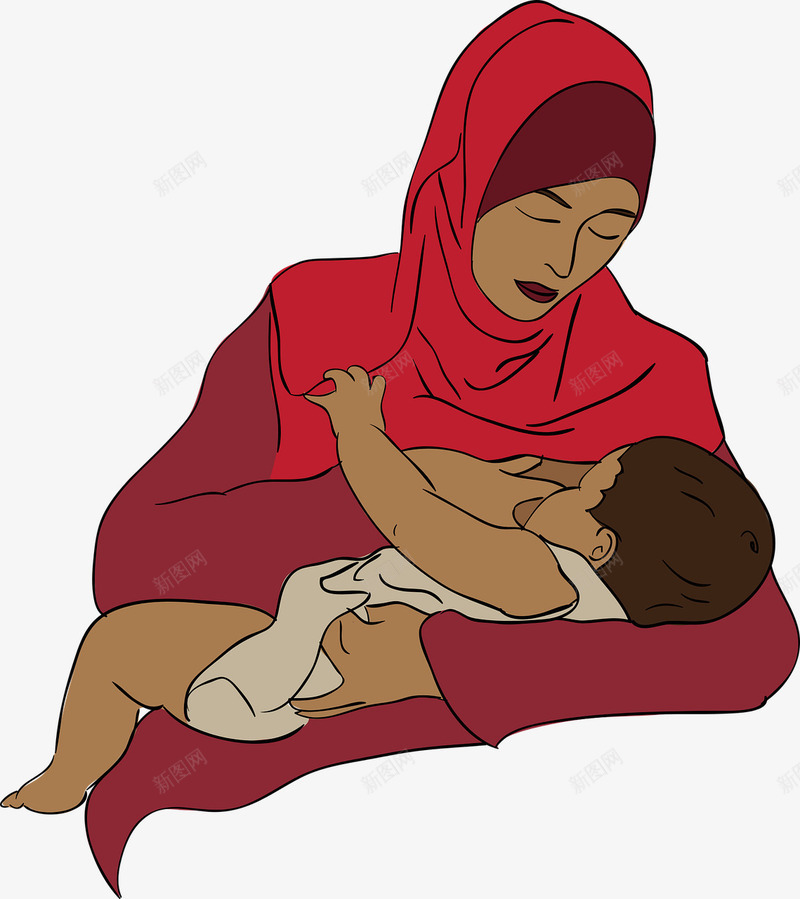 抱着小孩的女人png免抠素材_新图网 https://ixintu.com 亲情 儿童 哺乳 母亲 母爱