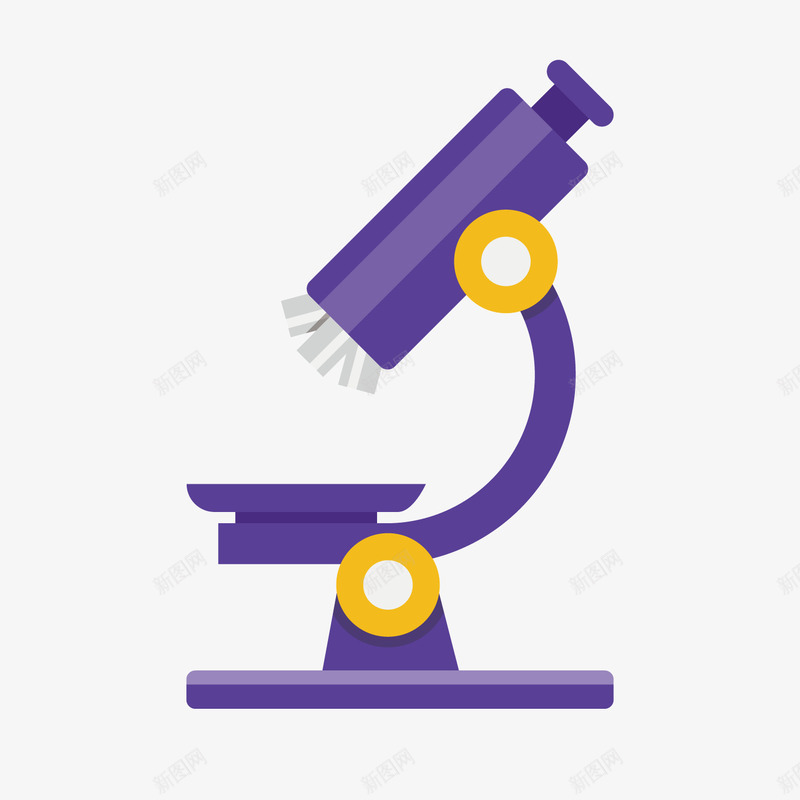 紫色显微镜png免抠素材_新图网 https://ixintu.com 光泽 几何 化学 扁平化 显微镜 柱形 渐变 紫色