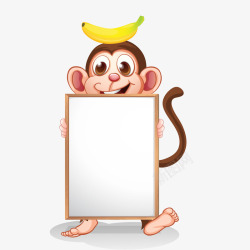 举白板的小猴子举白板的小猴子高清图片